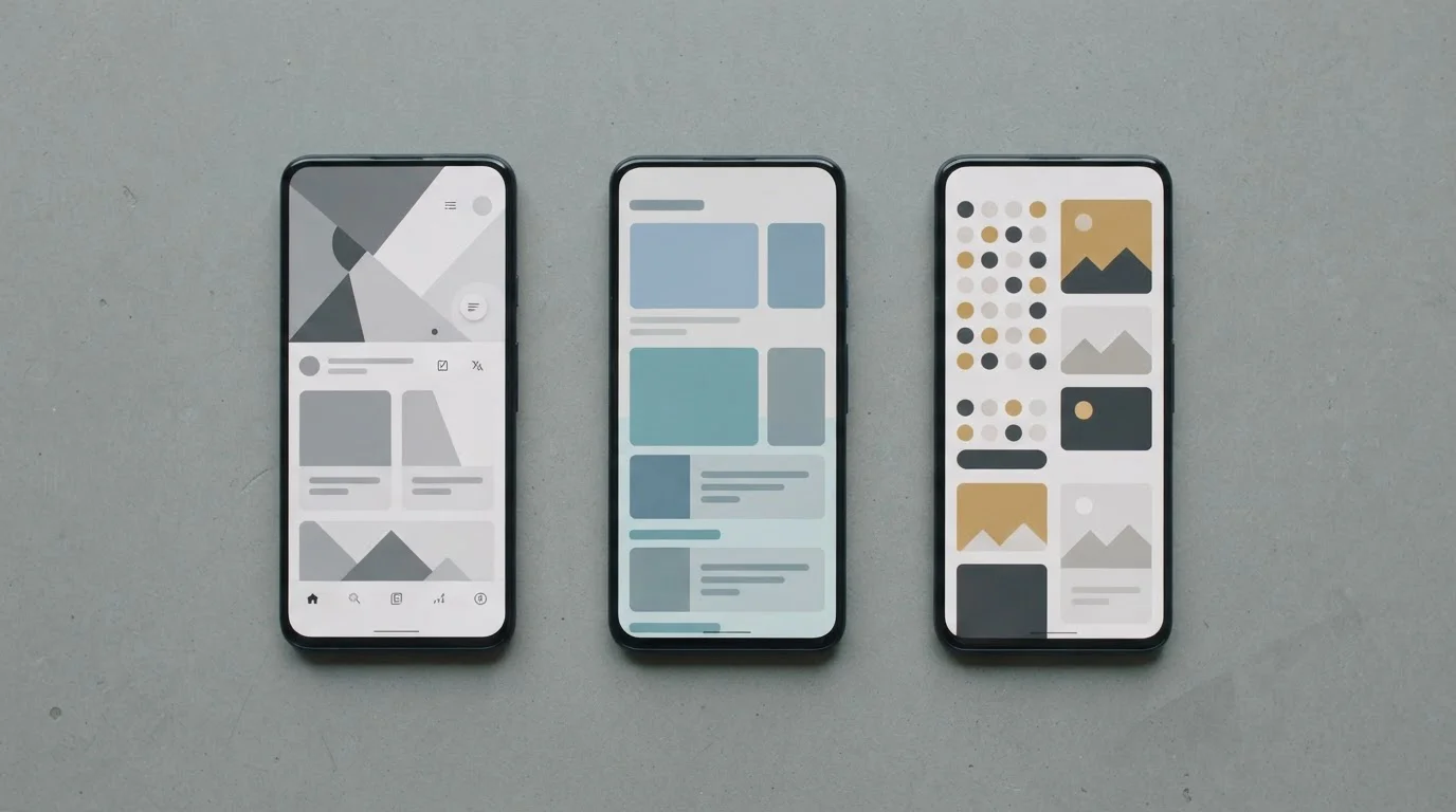 Mehrere Android-Smartphones nebeneinander im Performance-Vergleich