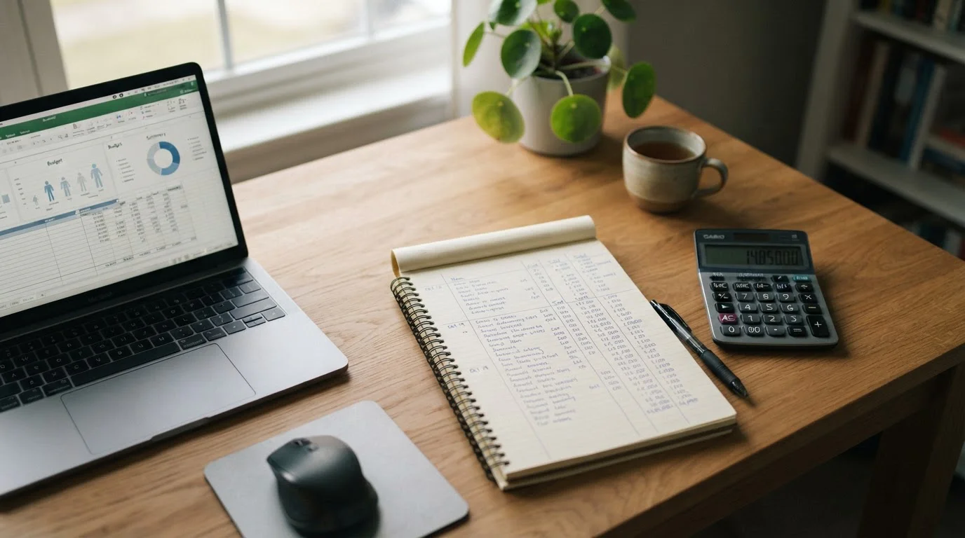Arbeitsplatz mit Laptop und Notizen zur Analyse von Serie-A-Wettanbietern