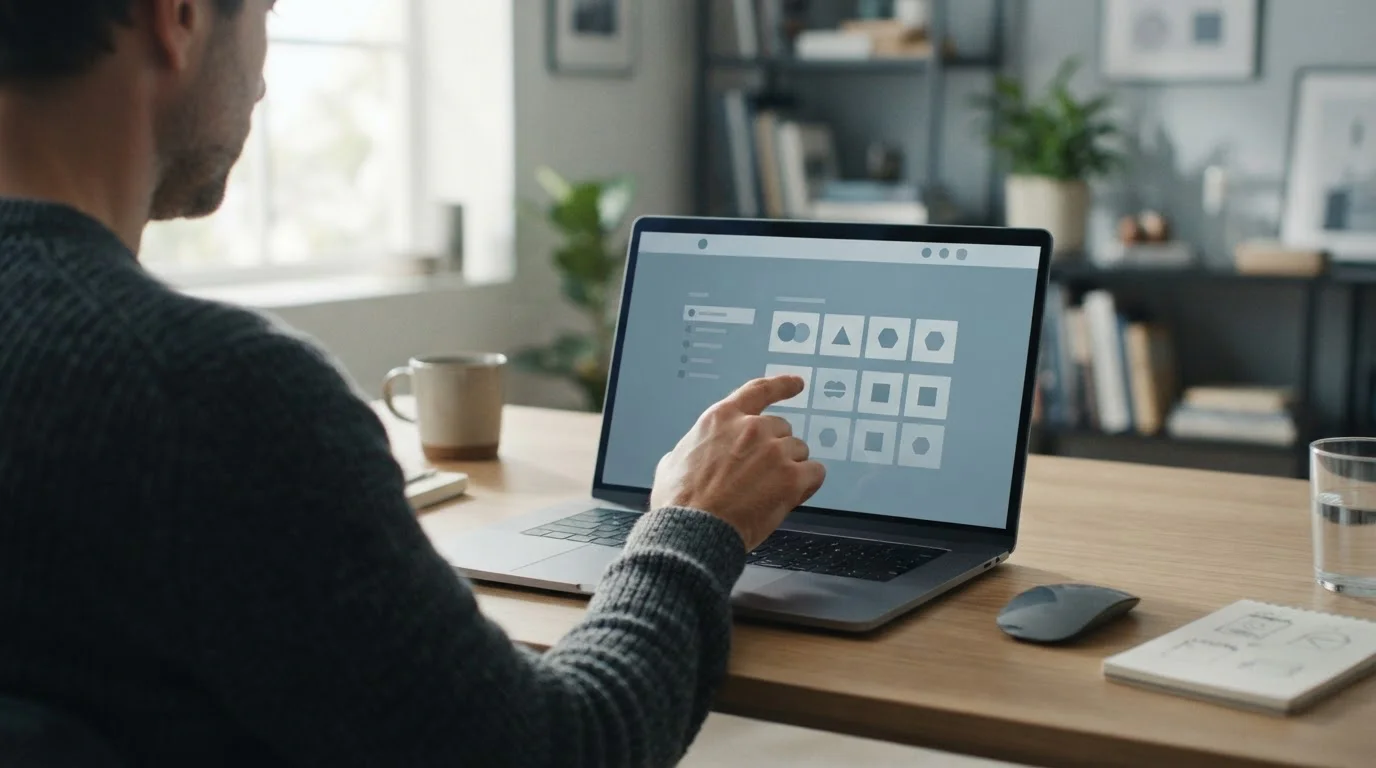 Moderne Online-Banking-Oberfläche auf Laptop mit neutralen Zahlungsoptionen