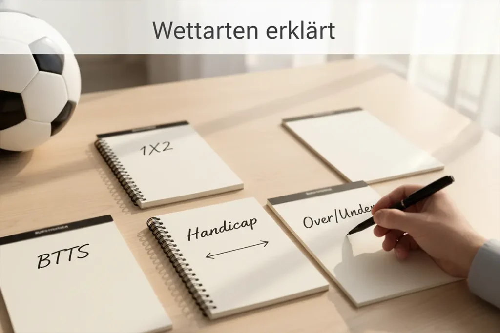 Fußball Wettarten erklärt – Handicap, Over/Under und Doppelte Chance
