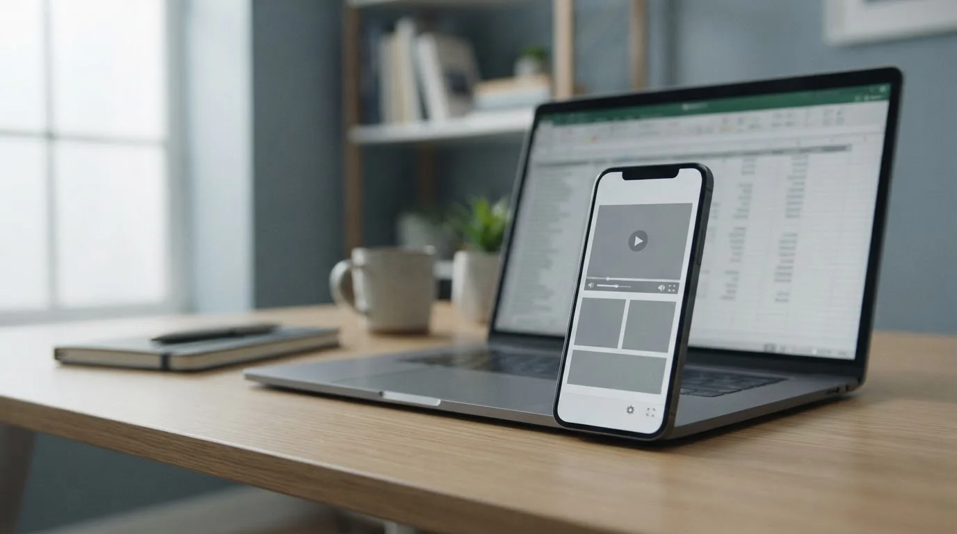 Smartphone mit Live-Streaming-Interface neben Laptop während Nations-League-Analyse